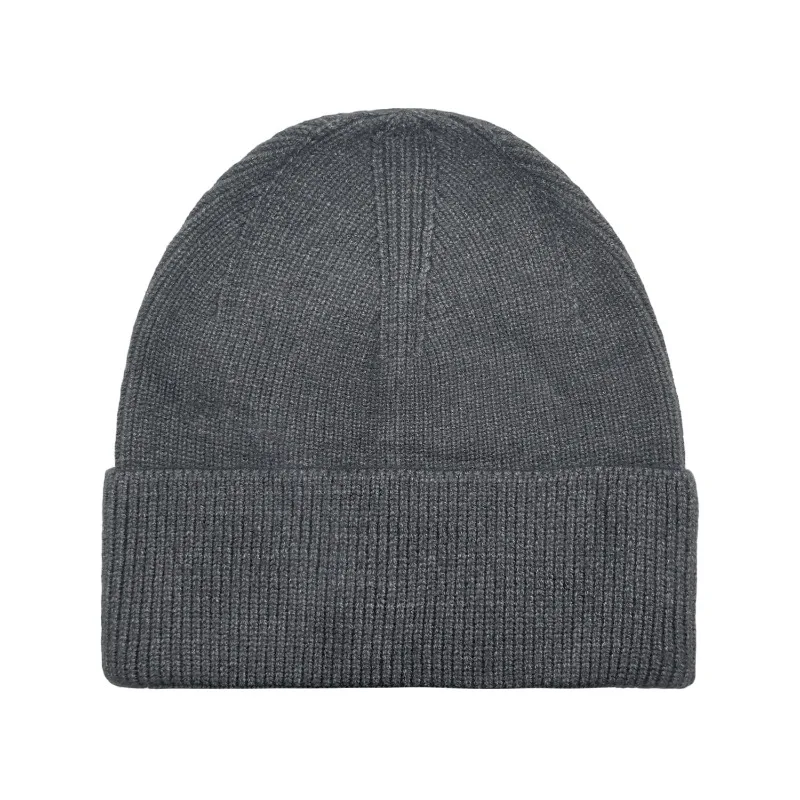 Maßgefertigte Strickmütze mit gesticktem Logo, einfarbig, mit Umschlag, für Herbst und Winter, Outdoor-Ohrschutz, Ski-Beanie-Mütze – Detail 6