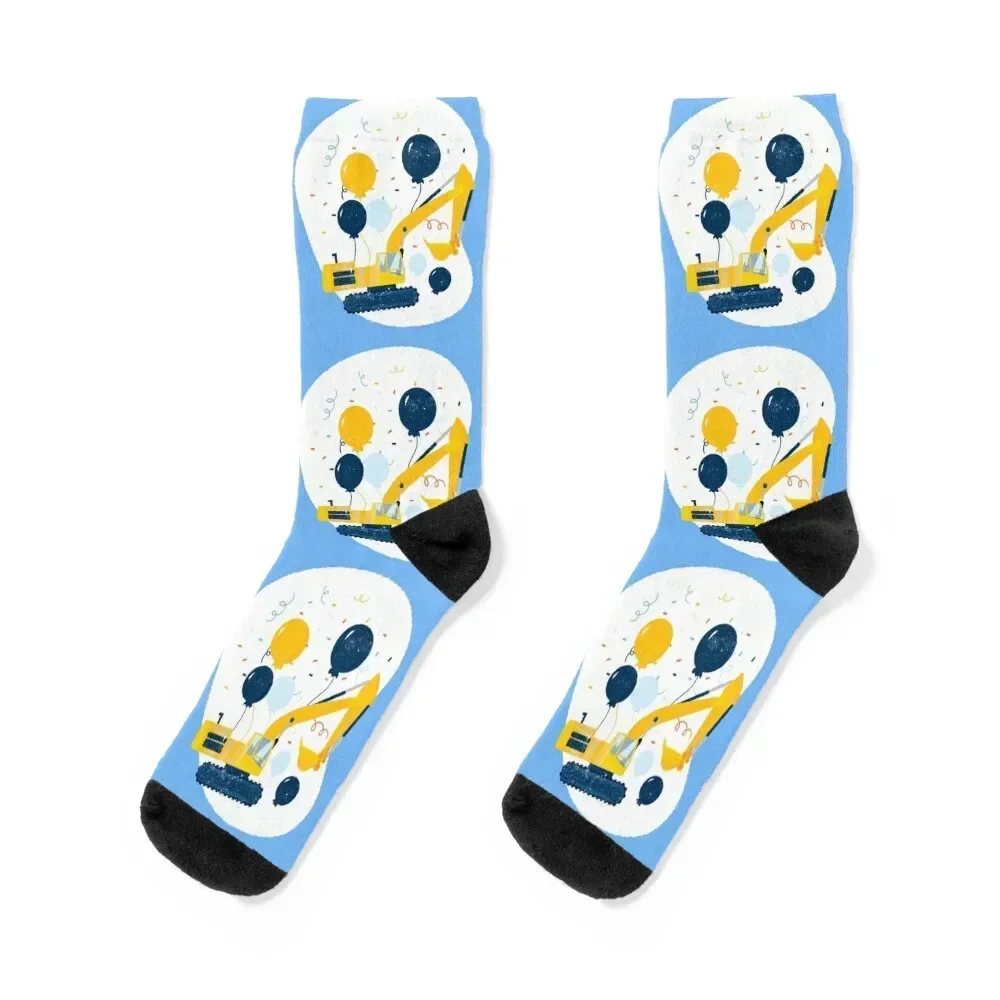 Birthday excavator Socks winter thermal floor Men's Socks Luxury Women's