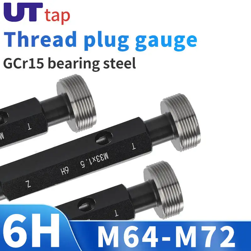 

1PCS 6H M64-M72 Steel Mer-cury Gage Metric Fine Thread Plug Gauge High Quality wholesale X6.0/4.0/3.0/2.0/1.5/1.0/0.75/0.5