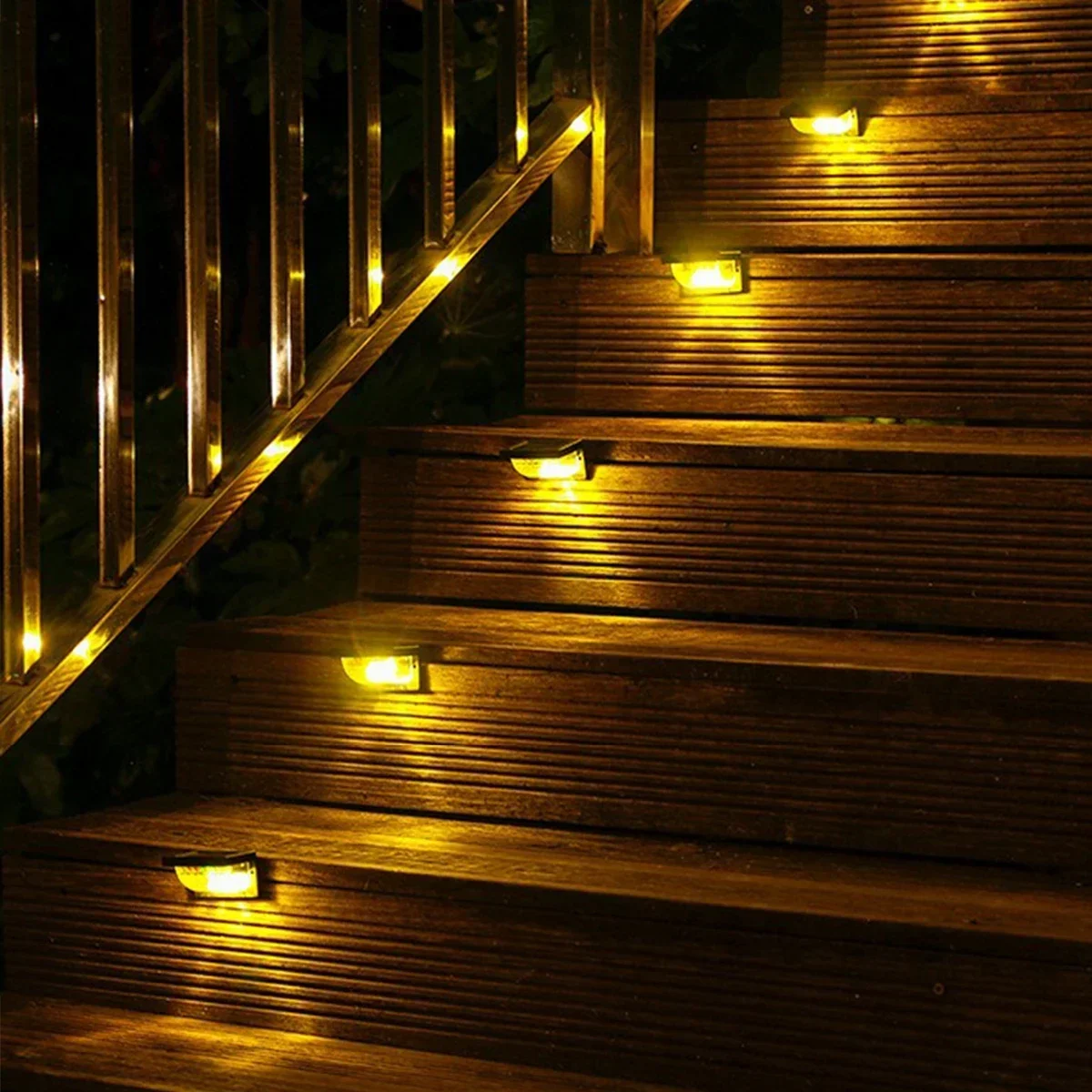 Waterproof Outdoor Solar LED Wall Lights Sunlight Lamp For Villa Garden Balcony Fence Stairs Porch Decor Lighting   Clearance