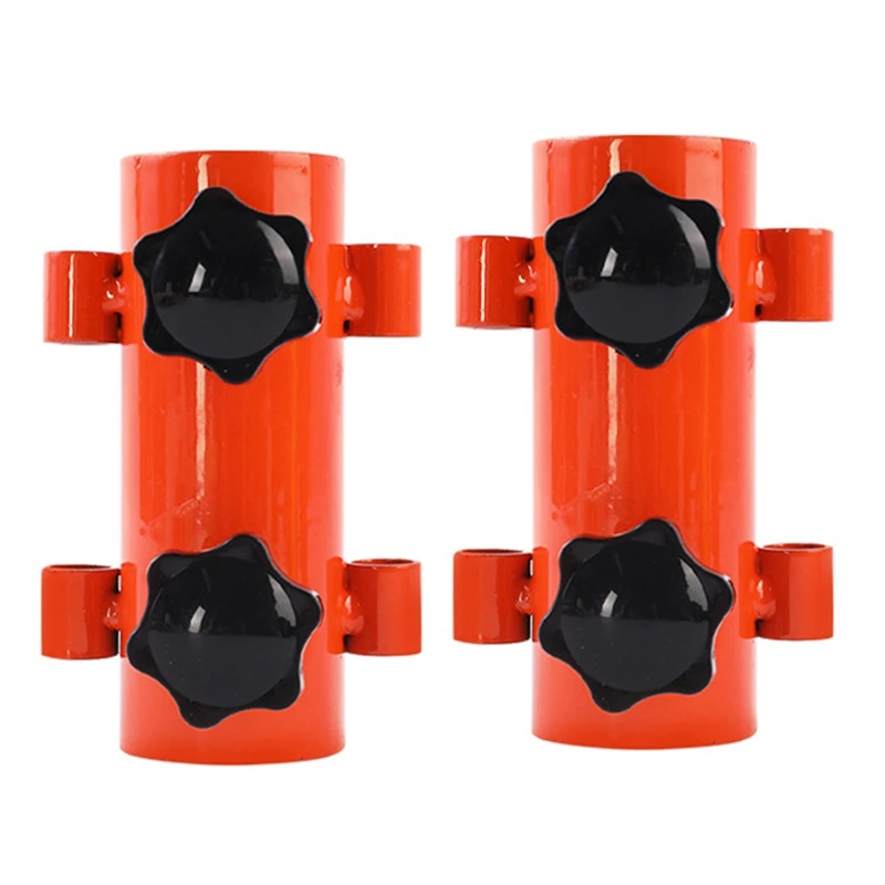 

DW-2-Piece Set of Awning Pole Fixed Tube Windproof Adjustable Outdoor Camping Tent Support Pole Accessories-Orange