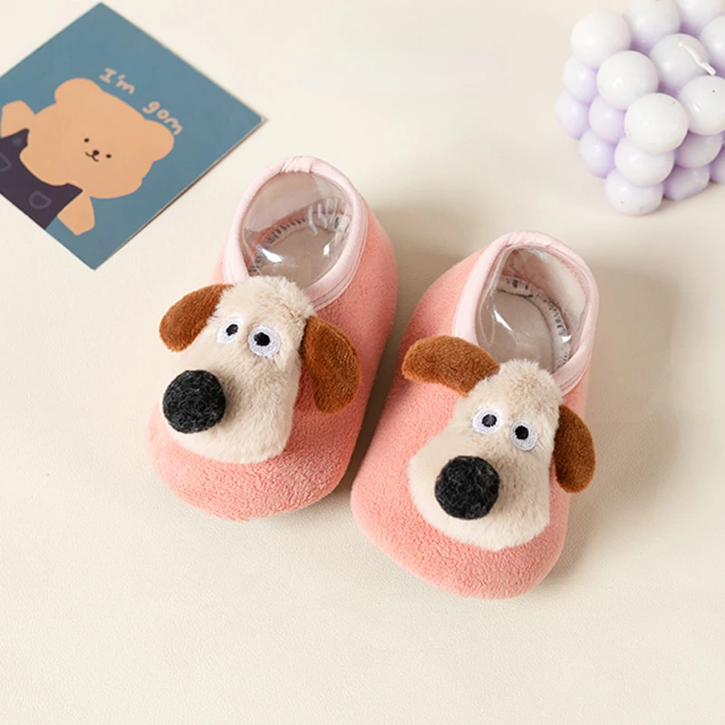 Baby Floor Socks Cute Cartoon Puppy Walking Shoes Anti Slip Comfortable First Walkers Toddler Boys Girls Indoor Sneakers Bebes