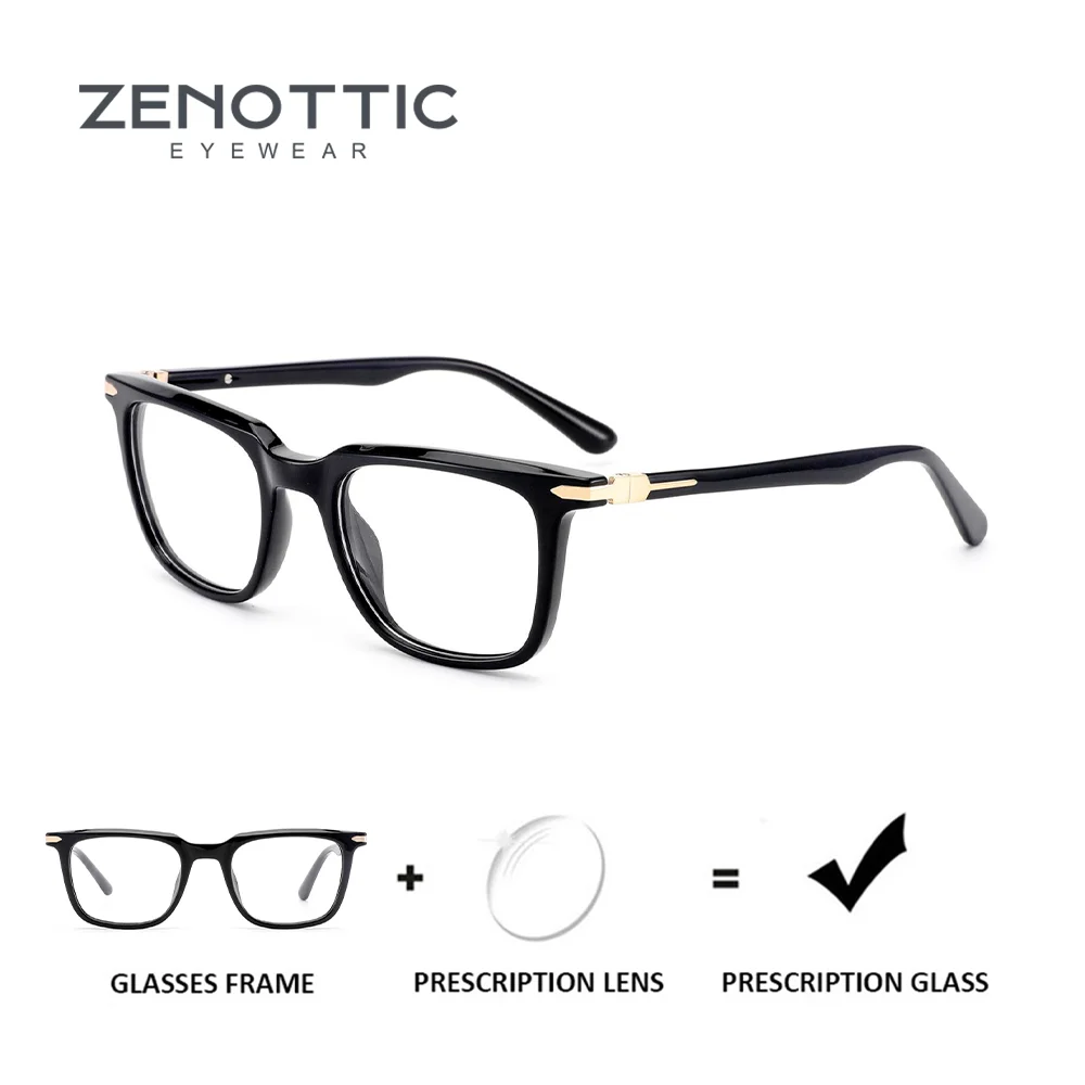 

ZENOTTIC модные квадратные ацетатные очки на заказ, женские прогрессивные мультифокальные оптические линзы с рецептом