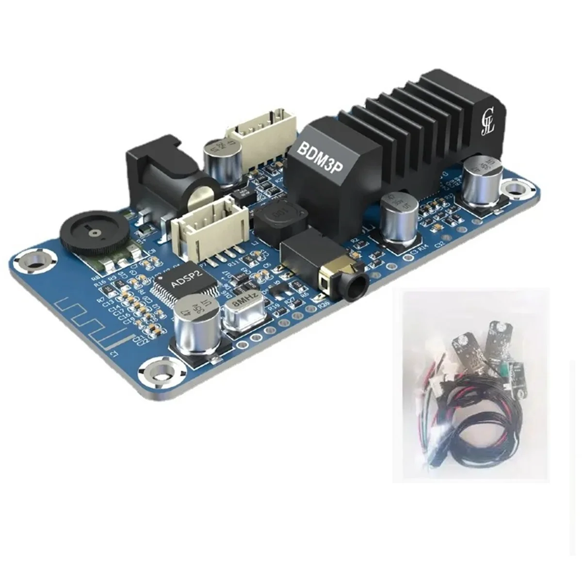 TPA3116 DSP Bluetooth 5.0 Stereo Power Amplifier 2X50W 3.5mm Input Supports DSP Tuning DC12V-24V