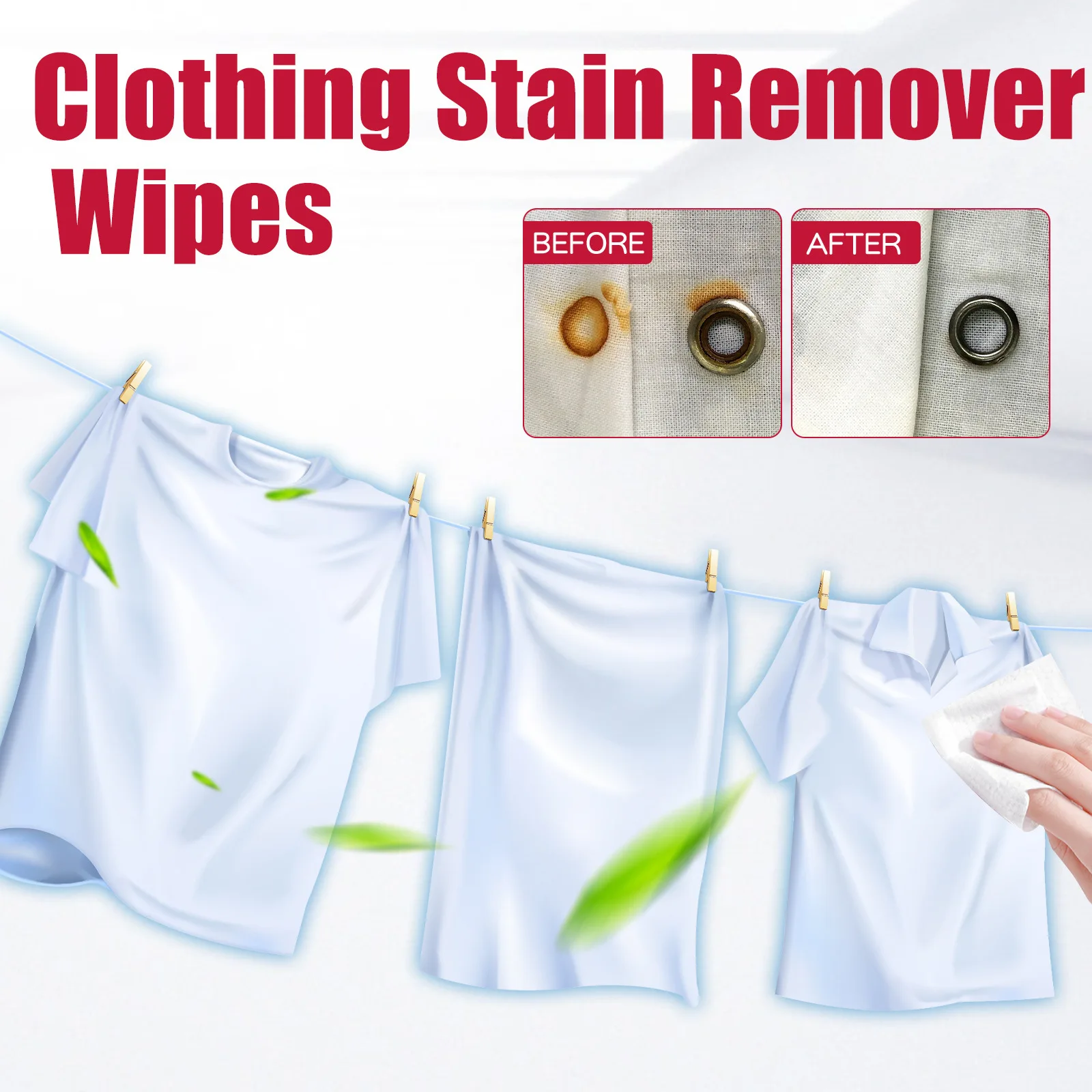 Clothes Stain Removal Wet Wipes No Washing Cleaning Dirt and Oil Removal Wipes Small White Shoes Jacket Dirt Removal Wet Wipes