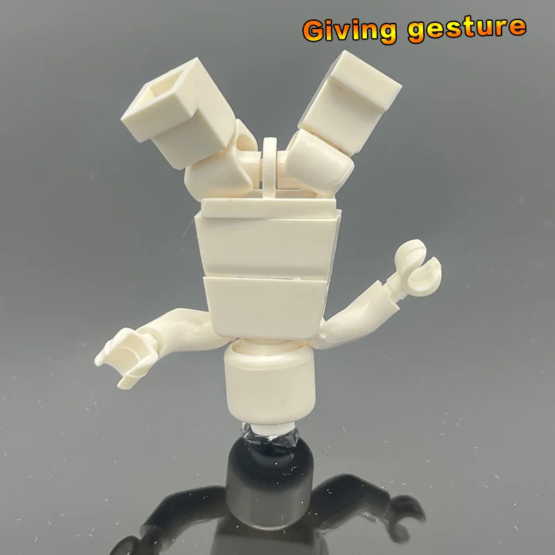 Multi Jointed Mini Action Figures Building Blocks Movable Head Waist Hand Bending Leg Compatible Accessories Weapon Toy for Kids