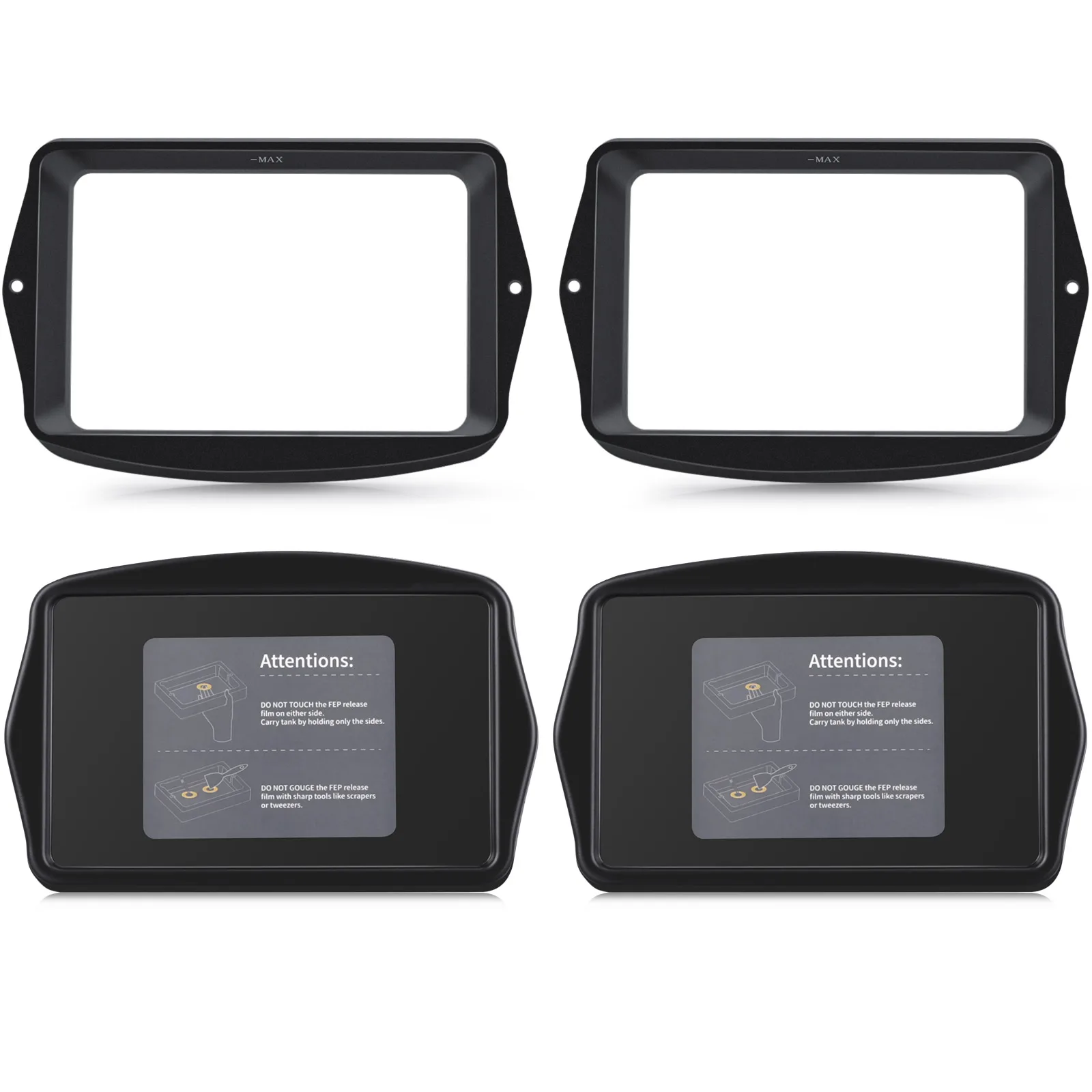 ELEGOO 2 قطعة المعادن الراتنج خزان مجموعة ل المريخ 3 المريخ 3 برو SLA LCD طابعة ثلاثية الأبعاد مع FEP المثبتة مسبقا 2 الأغطية الراتنج ضريبة القيمة المضافة أجزاء خيوط
