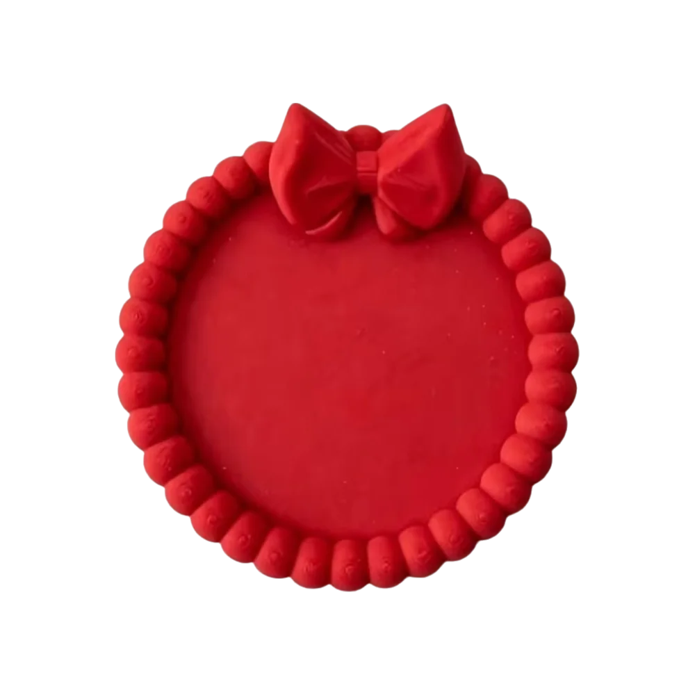 Creative 3D Printed Red Bow Jewelry Tray Home Storage Vanity Decor Trinket Dish Multi Functional Decorative Key Coin Holder Gift