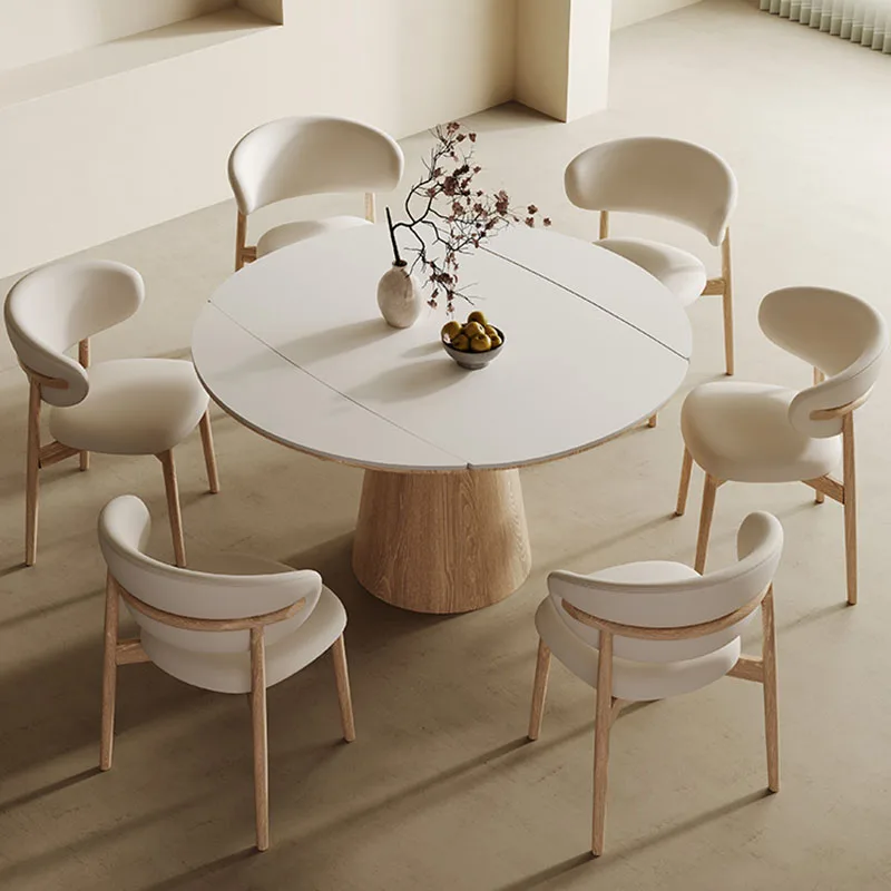 Kitchen Round Dining Table Folding Sedentary Garden Coffee Dining Table Extendable Bedside Mesa Plegables Room Furniture