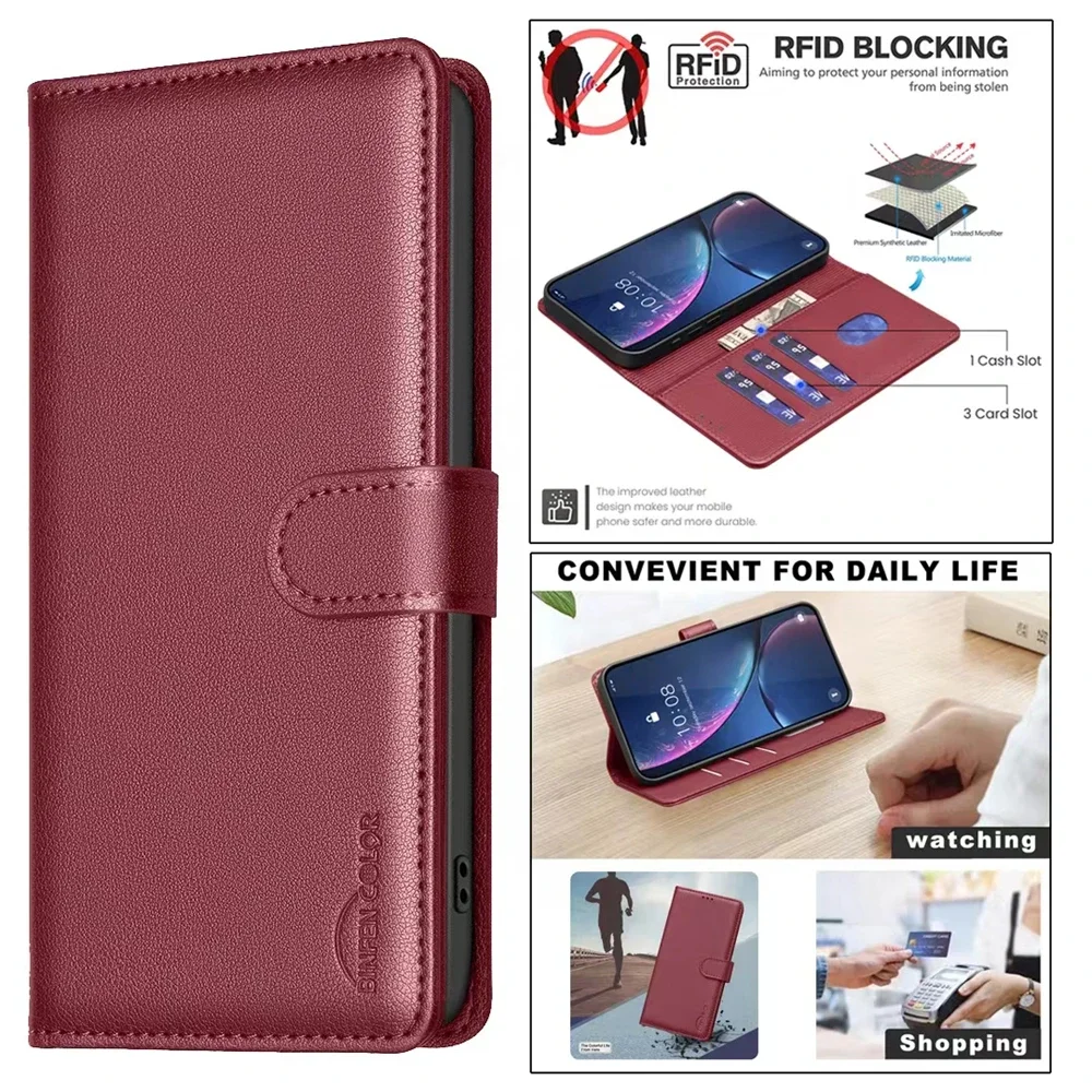 Card Slot Wallet Case For VIVO Y22S Y33S Y200i Y21S Y03 Y27 Y35 4G Y38 Y78 Y36 Y17 Y20 Y12 Luxury Leather Flip Book Cover Funda