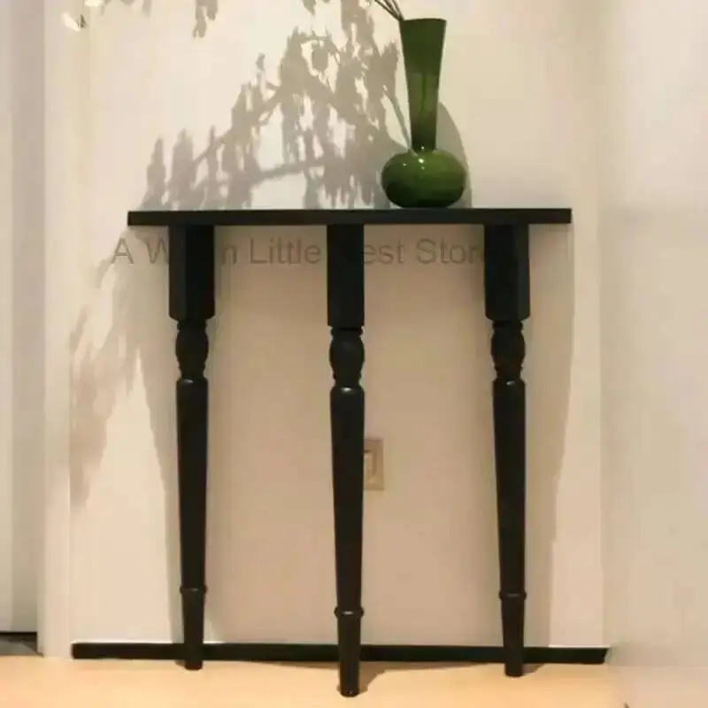 

Console Wood Table Nordic Narrow Solid Wall Corridor Console Tables Light Luxury Home Living Room Semi-circle Entryways Table