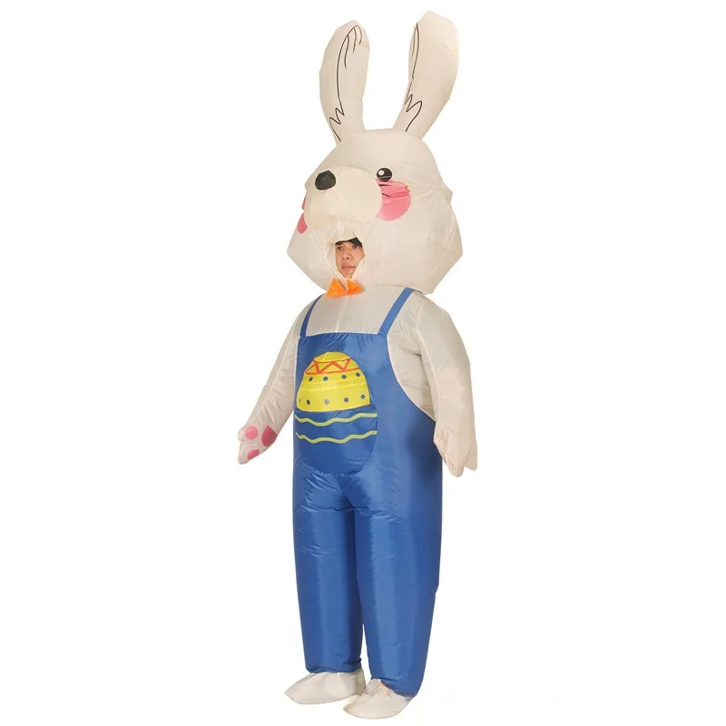 

Iatable Easter Rabbit Costume Face Exposure Cartoon Puppet Performance Suit loween Cartoon Doll Outfit Ladies Faion