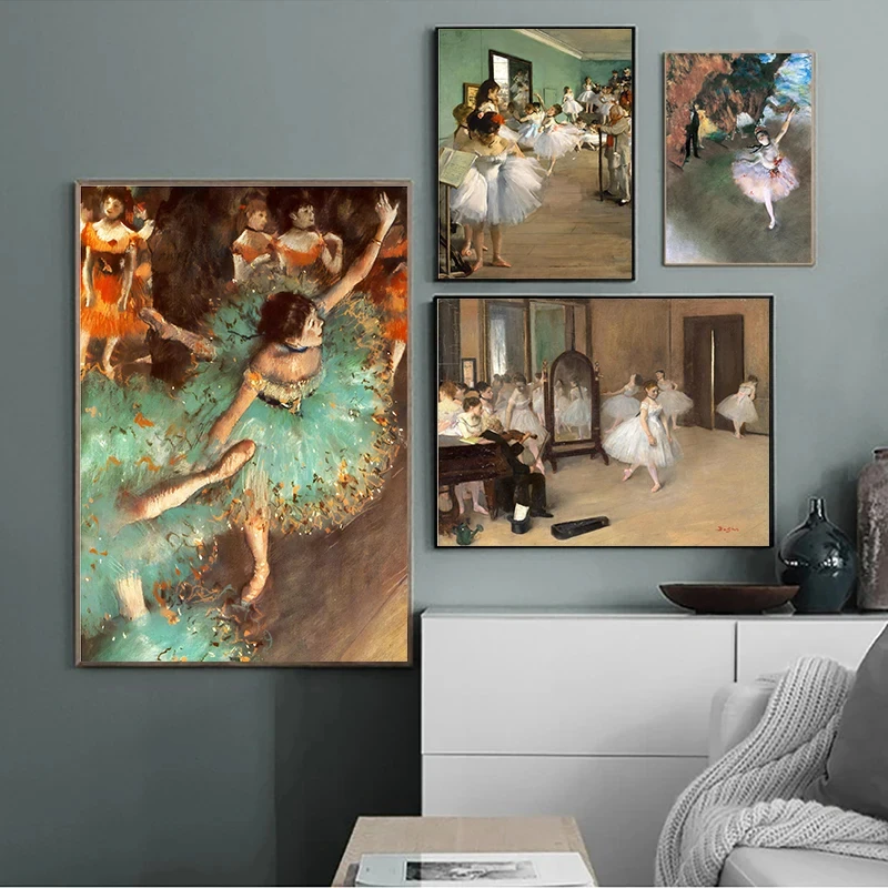 Edgar Degas Ballet Class Portraits Of Impressionist Ballerinas Dance Art Poster Canvas Paintings Wall Art Pictures Home Decor