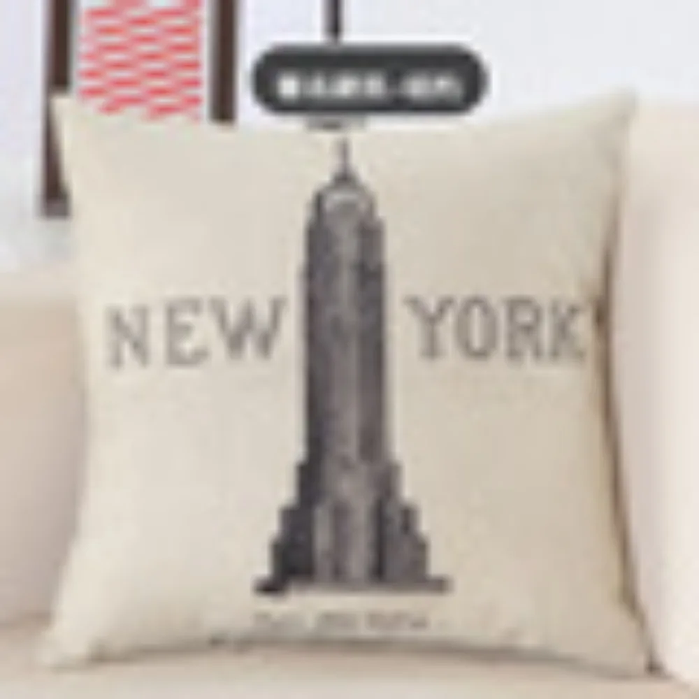 CIFBUY Famous Buildings Decorative Lumbar Cushion Cover Luxury Throw Pillow Case for Home Chair Seat
