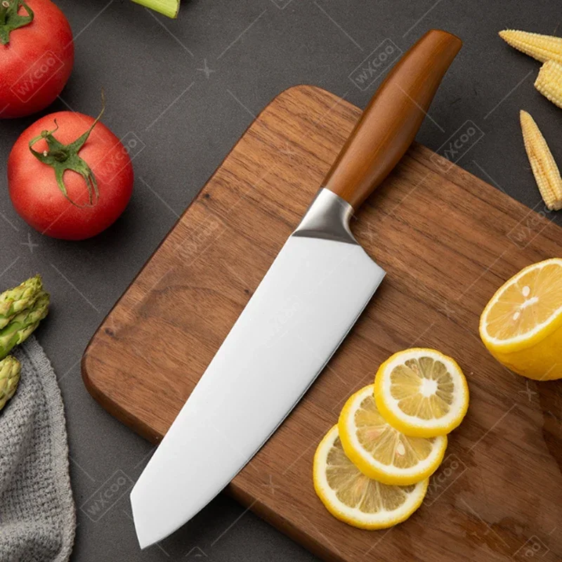WXCOO noże kuchenne profesjonalny japoński nóż Santoku ze stali nierdzewnej filet rybny krojenie mięsa tasak nóż szefa kuchni gotowanie — zdjęcie 4