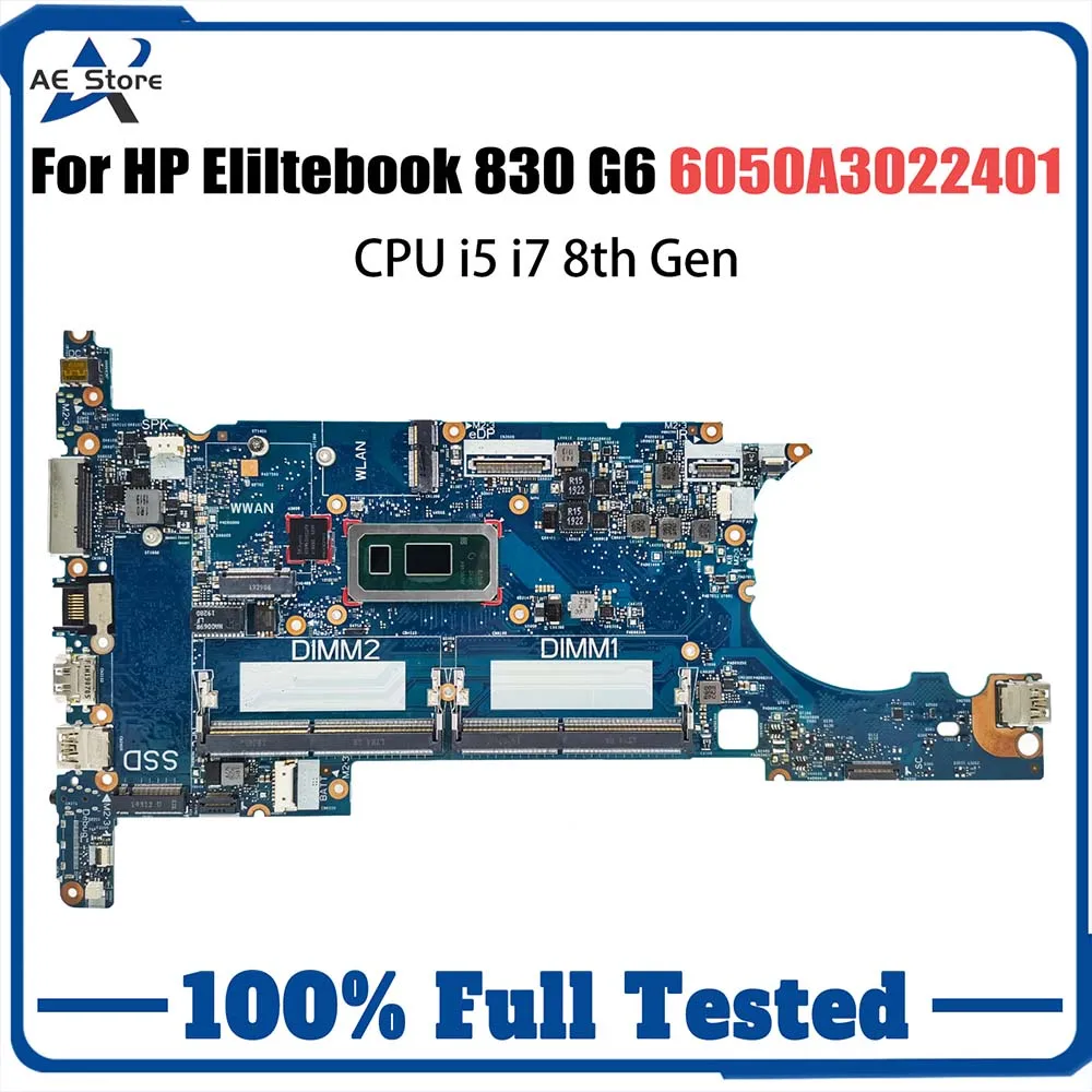 Laptop Motherboard For HP Eliltebook 830 G6 L60635-601 L60637-601 L60634-601 Notebook Mainboard i5 i7 8th CPU 6050A3022401