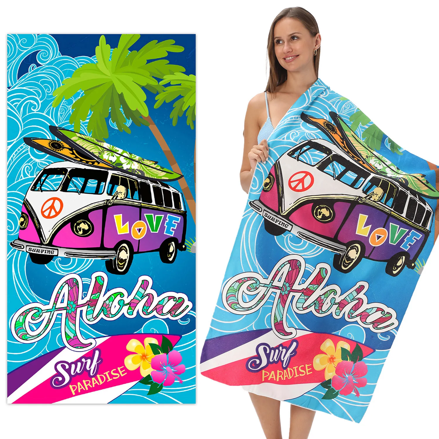 

80 × 160cm European and American Dollar Beach Towel Digital Printed Large Bath Towel Ultra-fine Fiber Absorbent Towel
