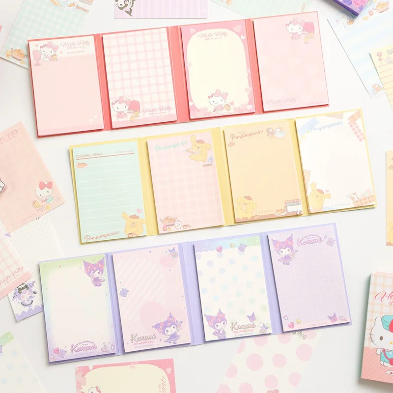 

16PCS/ лот SANRIO KUROMI мелодия корицы корицы 4 складной памятка PAD милый N TIMES STATIONERY LABEL NOTEPAD закладка POST SCHOOL SUPPLY