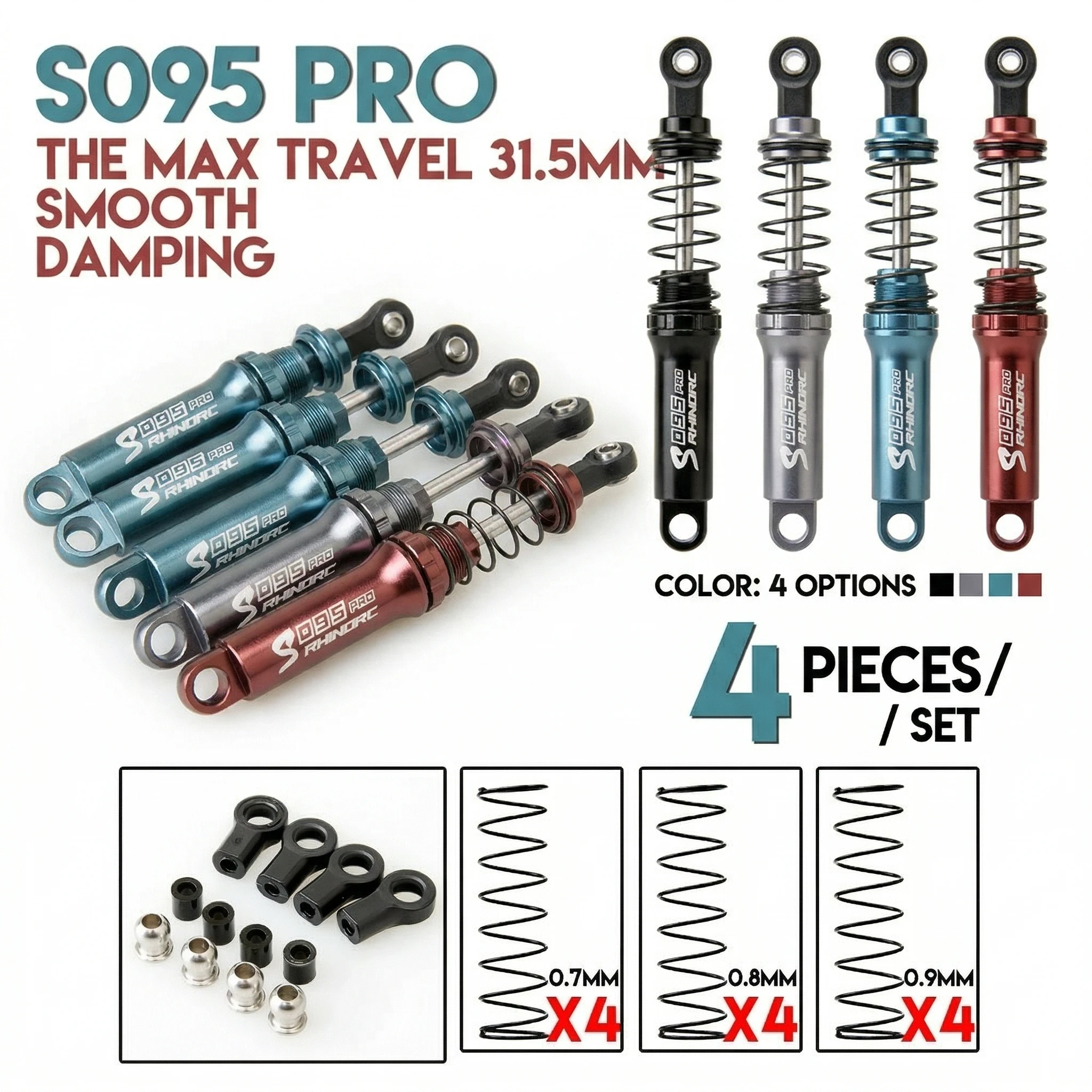 rhinorc-95mm-crawling-shock-absorber-max-travel-315mm-lightweight-equipment-drones-robots-suitable-4lbs-to-12lbs
