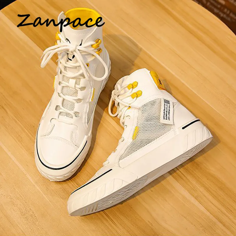 2023 Summer Women\'s Sneakers New Canvas Lace-Up Women\'s Sports Shoes Breathable Platform Sneakers Shoes White Casual Women Shoes