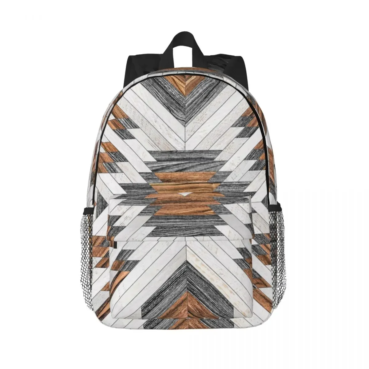 Urban Tribal Pattern No.8 - Aztec - Wood Backpacks Teenager Bookbag Fashion Children School Bags Laptop Rucksack Shoulder Bag