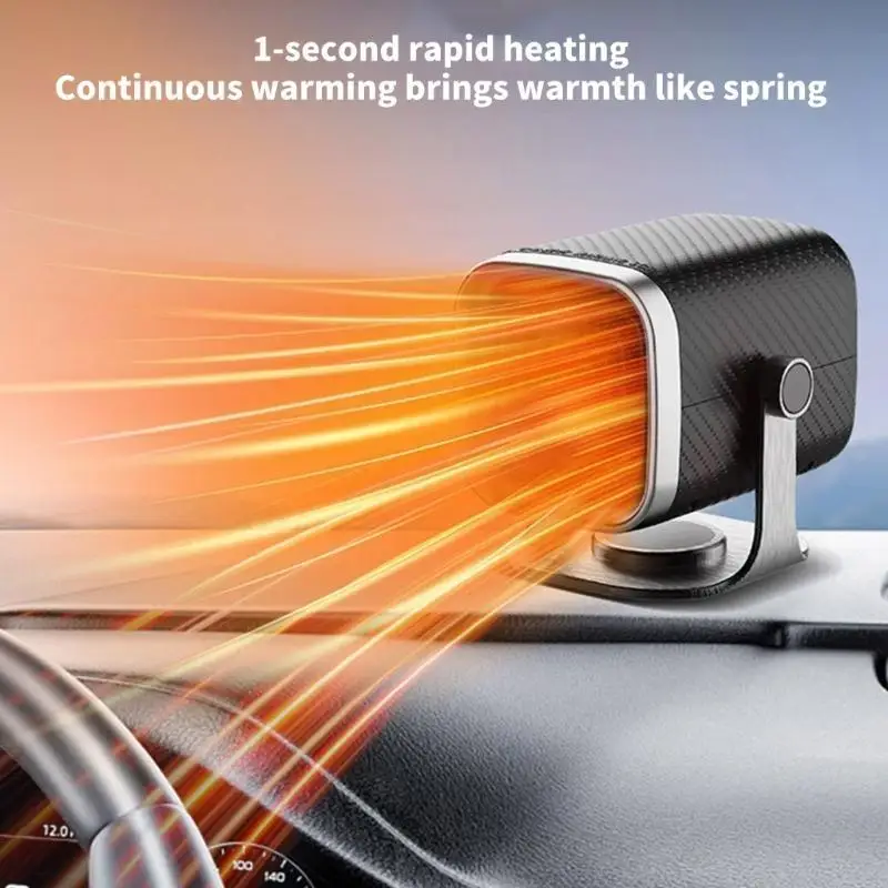   Double Purpose 12V Fan Fast Heating And Windshield Defrosting Dense Thin ABS Substance Low Noise Output