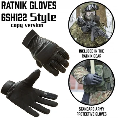 Gants en cuir de l\'armée russe, mitaines militaires russes Ratnik, mitaines d\'hiver, cimetière, 6sh122