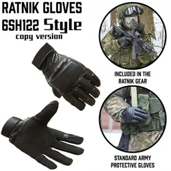 Réplica de guantes militares rusos Ratnik 6sh122, guantes de cuero del ejército ruso, Invierno