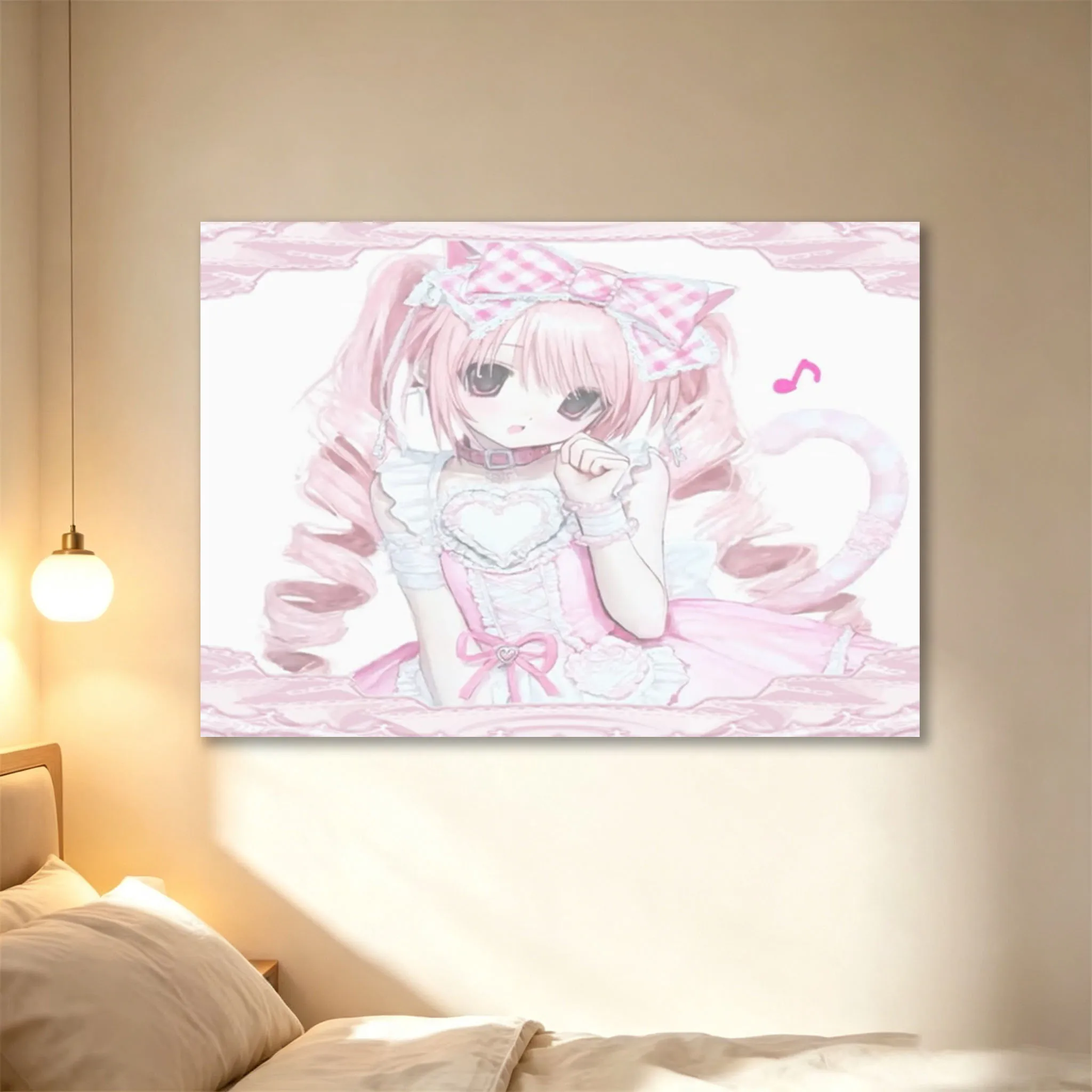 Y2K Girl Overdose Tapestry Kangle Sweet Pink Girl Perfect Gift Wall Hanging for Bedroom House Room Decor Anime Merchandise