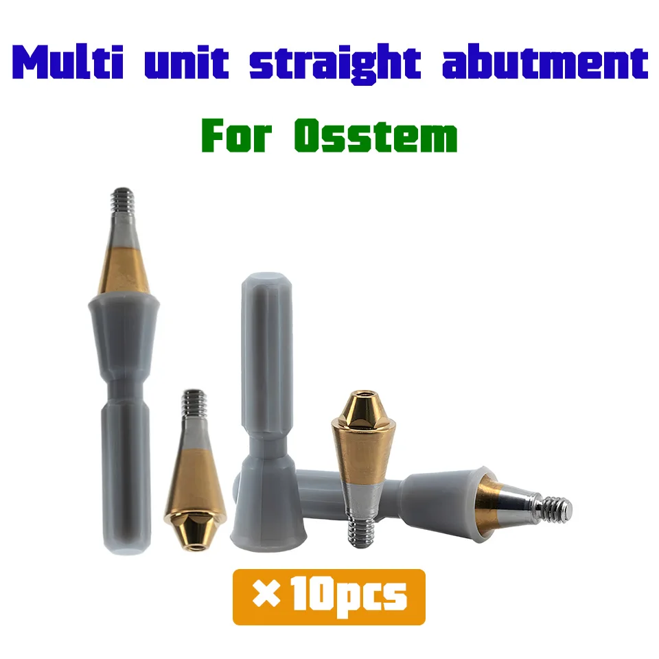Straight Multi Unit Abutment 10Pcs Compatible with Osstem Dental Implant Prosthetic Components Screw Retained Restoration