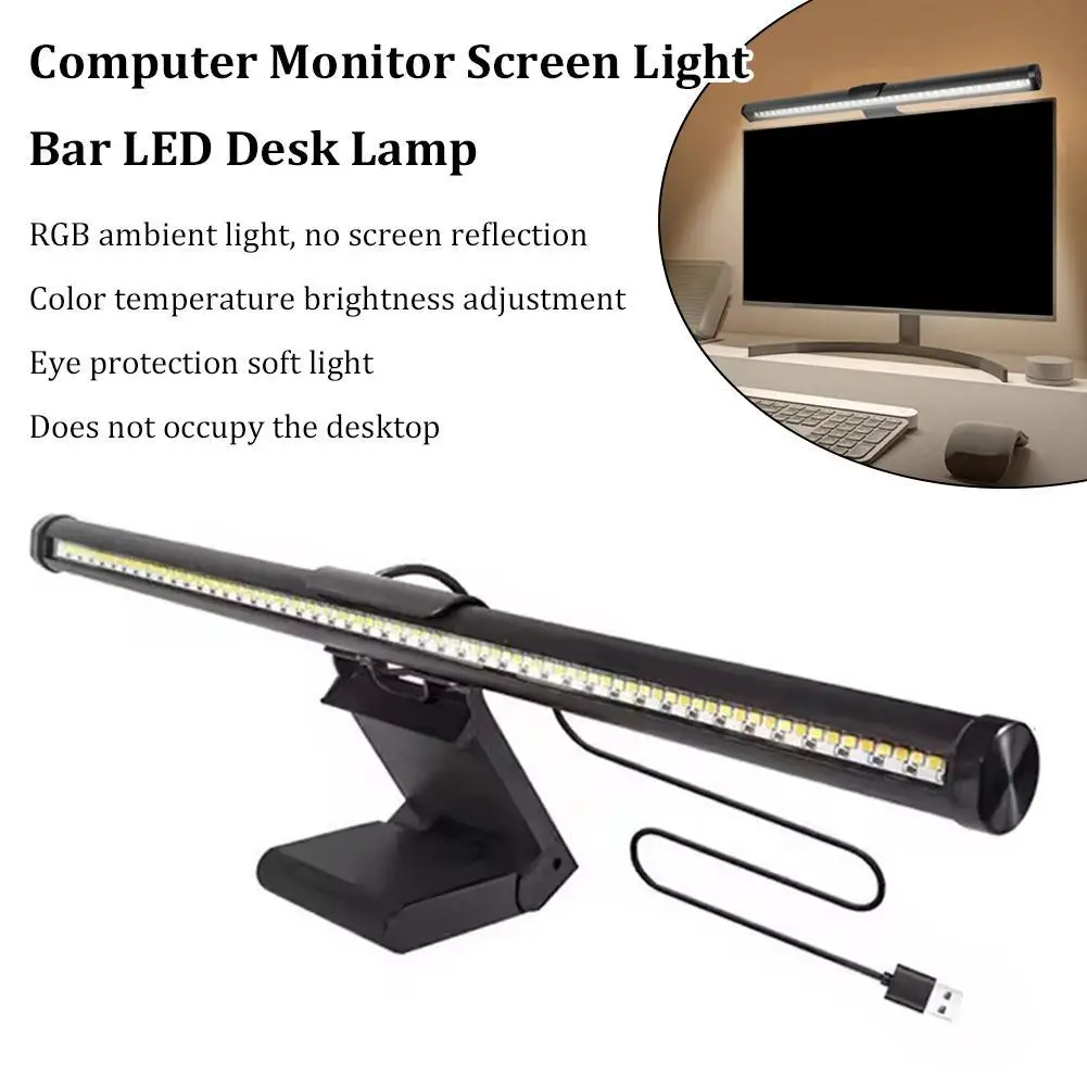 30CM CCT LED Computer Screen Hanging Light Bar Atmosphere Lamp for Work Study Read Gaming Dimming Monitor Light Bar ﻿
