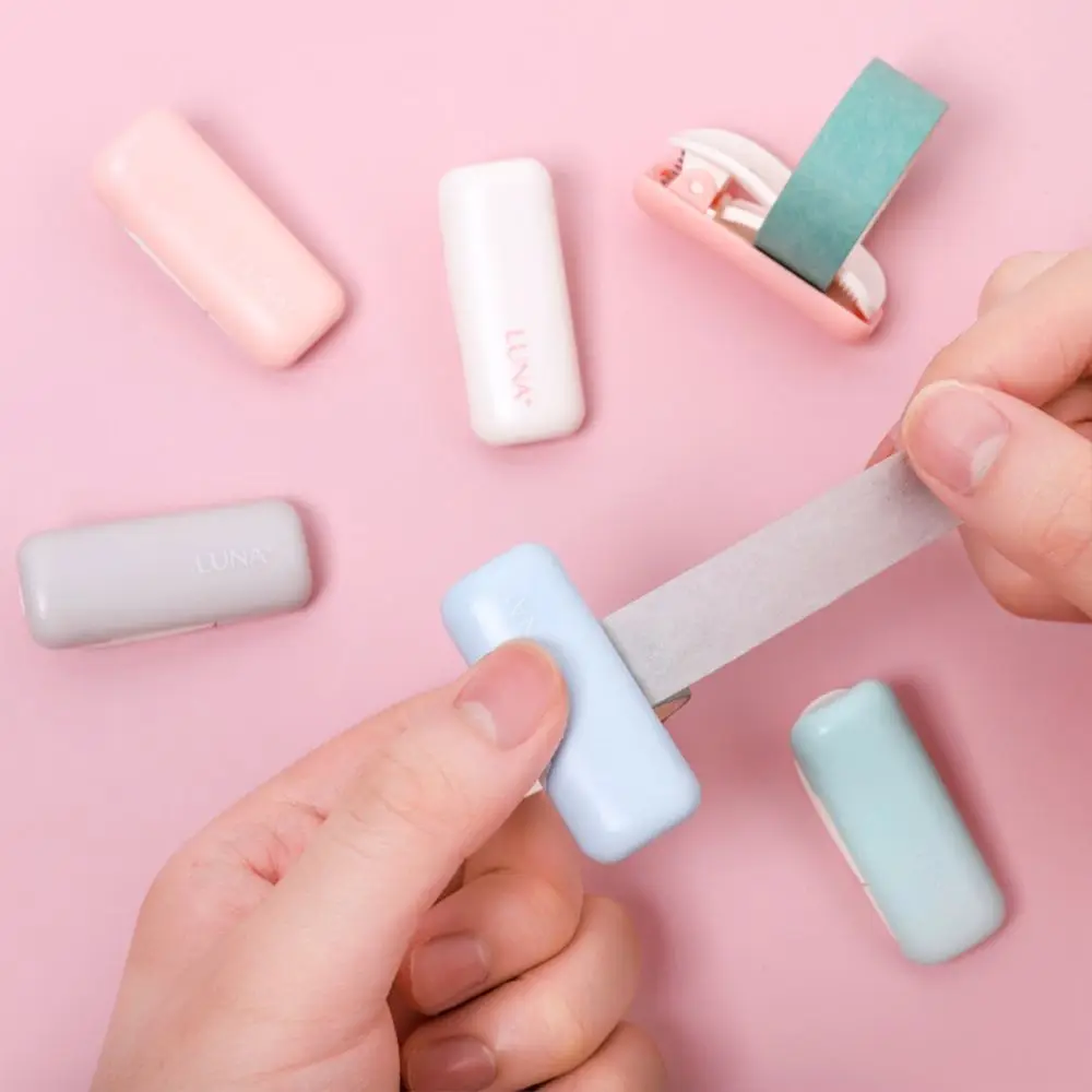 

Случайные портативные пластиковые декоративные наклейки карамельного цвета, инструменты для скрапбукинга, инструменты для резки ленты, Органайзер