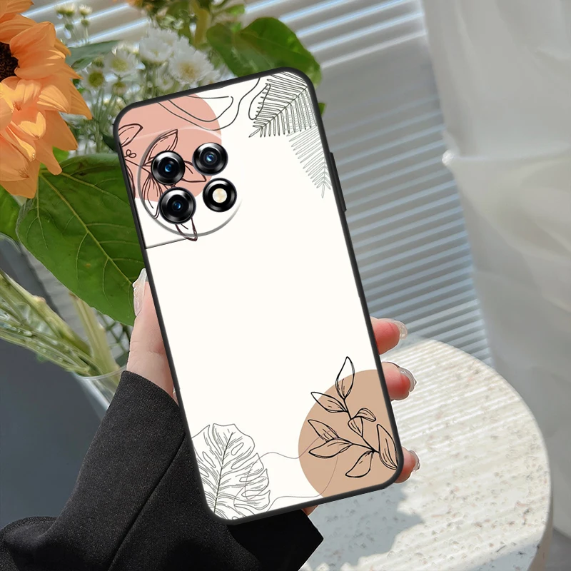 Abstract Plants Case For Oneplus Nord CE 2 3 Lite 2T N10 N20 N30 OnePlus 11 10T 8T 9R 10R 8 9 10 Pro Cover