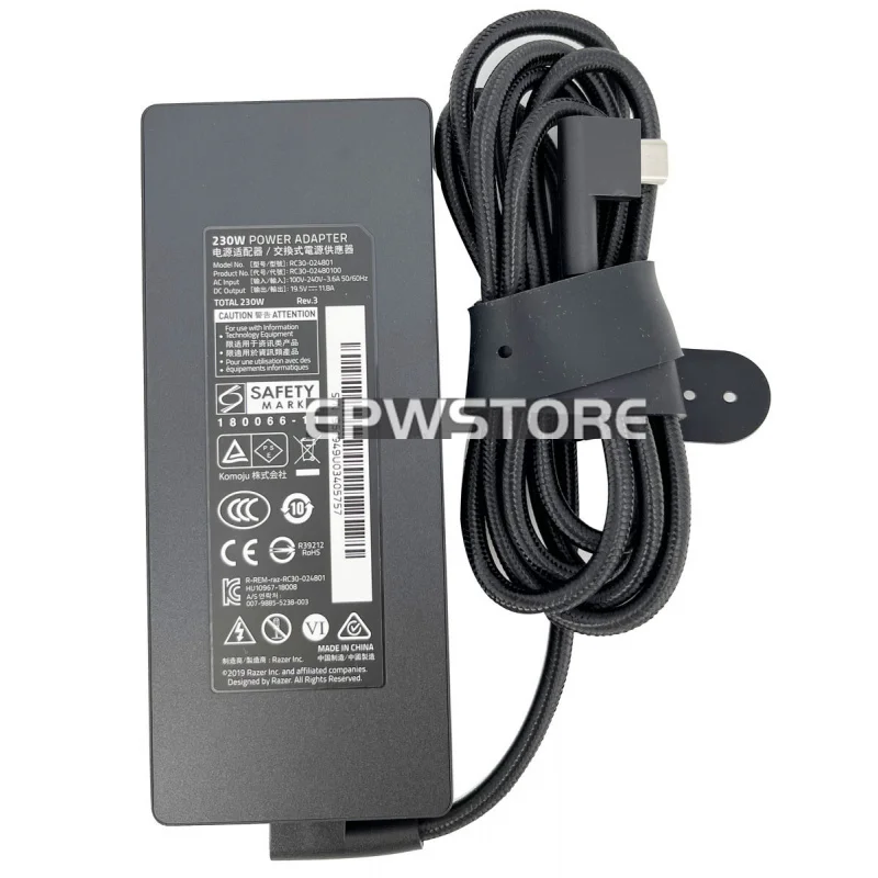 KT+230W 11.8A AC Power Supply Adapter For Razer ‎Blade 15 17 ‎RZ09-03304E42-R3U1