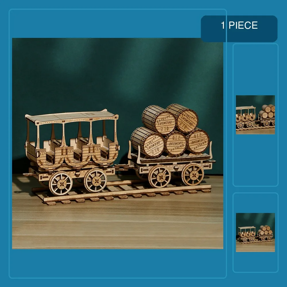 3D Wooden Puzzles Fuel Truck Model Building Block Jigsaw DIY Assembly Kits Educational Toy for Children Adults Educational Toy