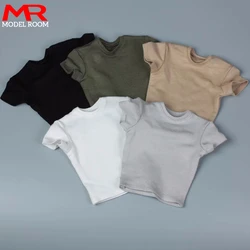 AFS 1/6 Scale Male Soldier Solid Color T-shirt Tops Clothes Model Fit 12'' Soldier Action Figure Body Dolls