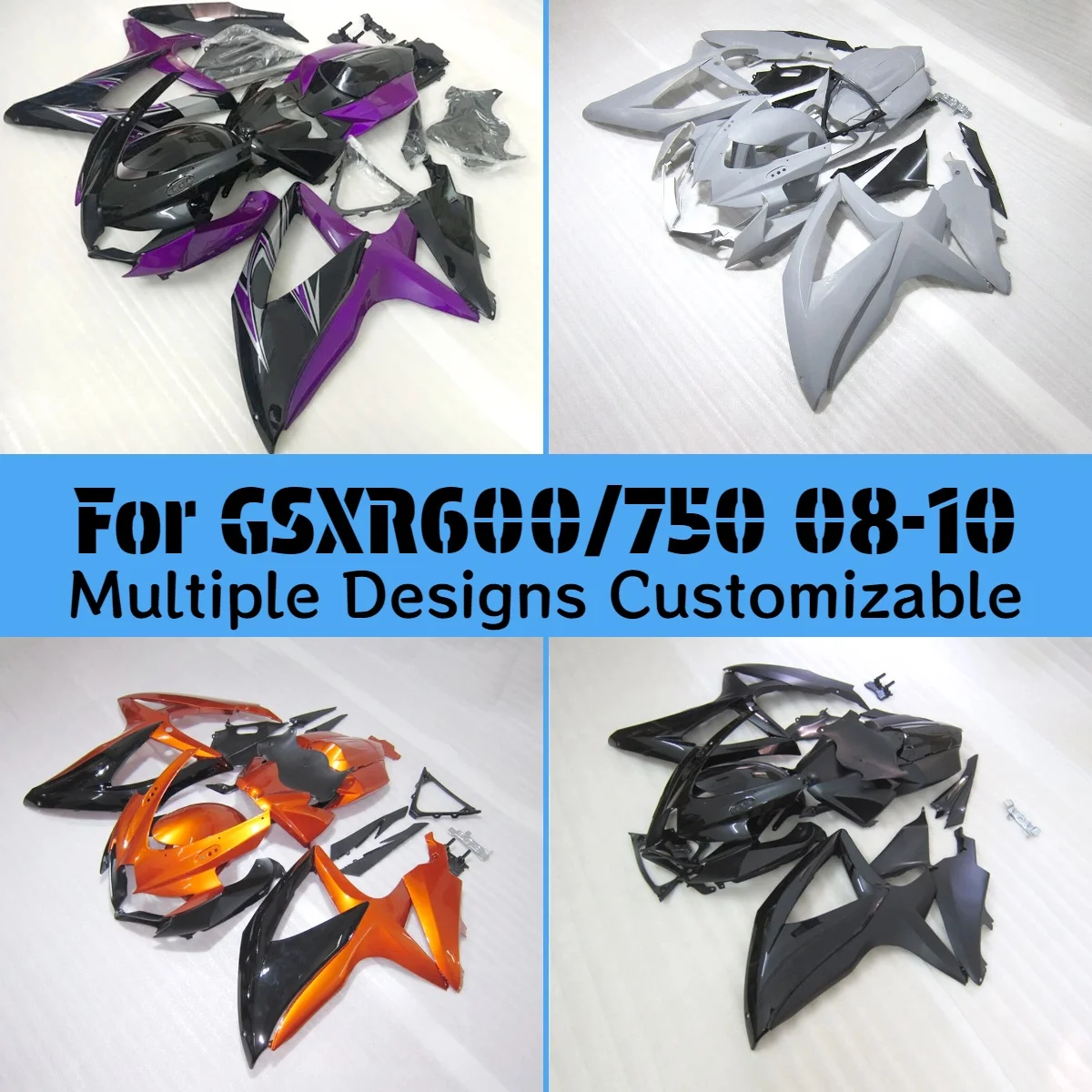 Cool Fairings GSXR 600 750 2008 2009 2010 Motorcycle Bodywork Full Fairing Kit Fit for GSXR600/750 08 09 10