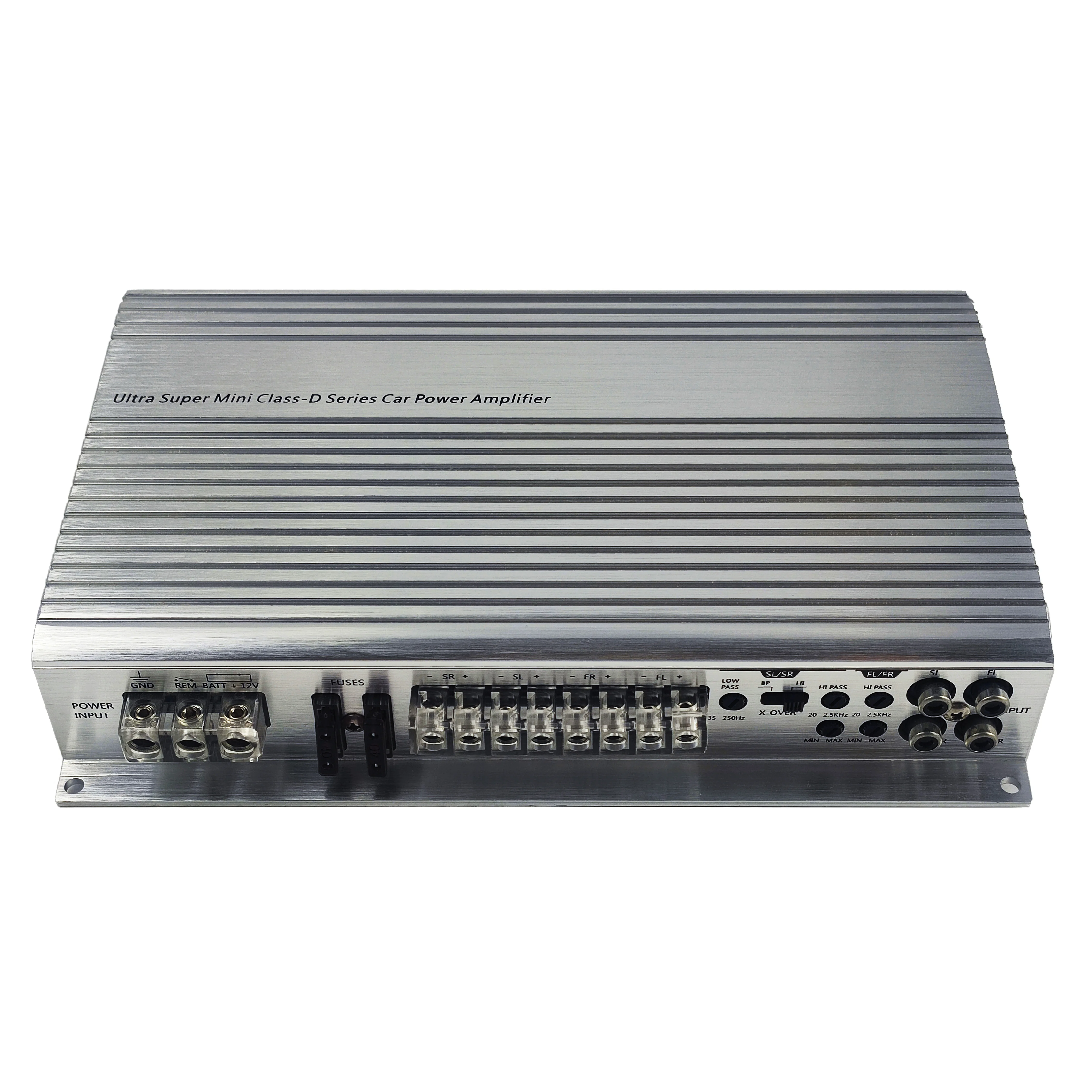 High Quality 360W RMS 4-Channel Class D Car Audio Amplifier Monoblock Subwoofer Sound Processor with Crossovers and Equalizers