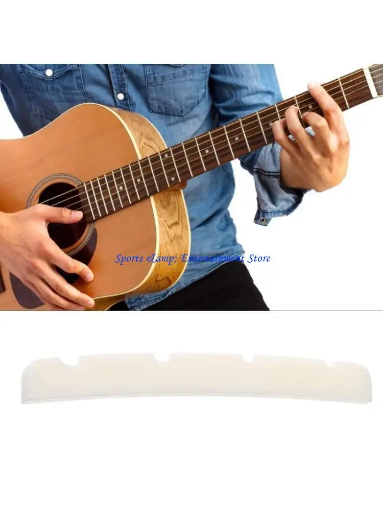 G7NF 42mm Bone Acoustic Guitar Bass Bridge Saddle String Nut for 4 Strings Acoustic Guitar Bridge Saddle Nut Replacements