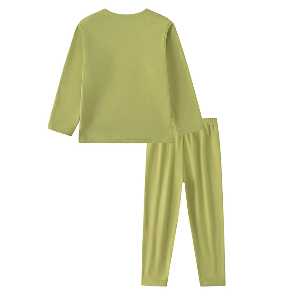 2-teiliges Herbst- und Winter-Set für Kinder, einfarbig, einfach, mehrfarbig, warme Unterwäsche für Jungen und Mädchen, modisches Home-Base-Shirt – Detail 22