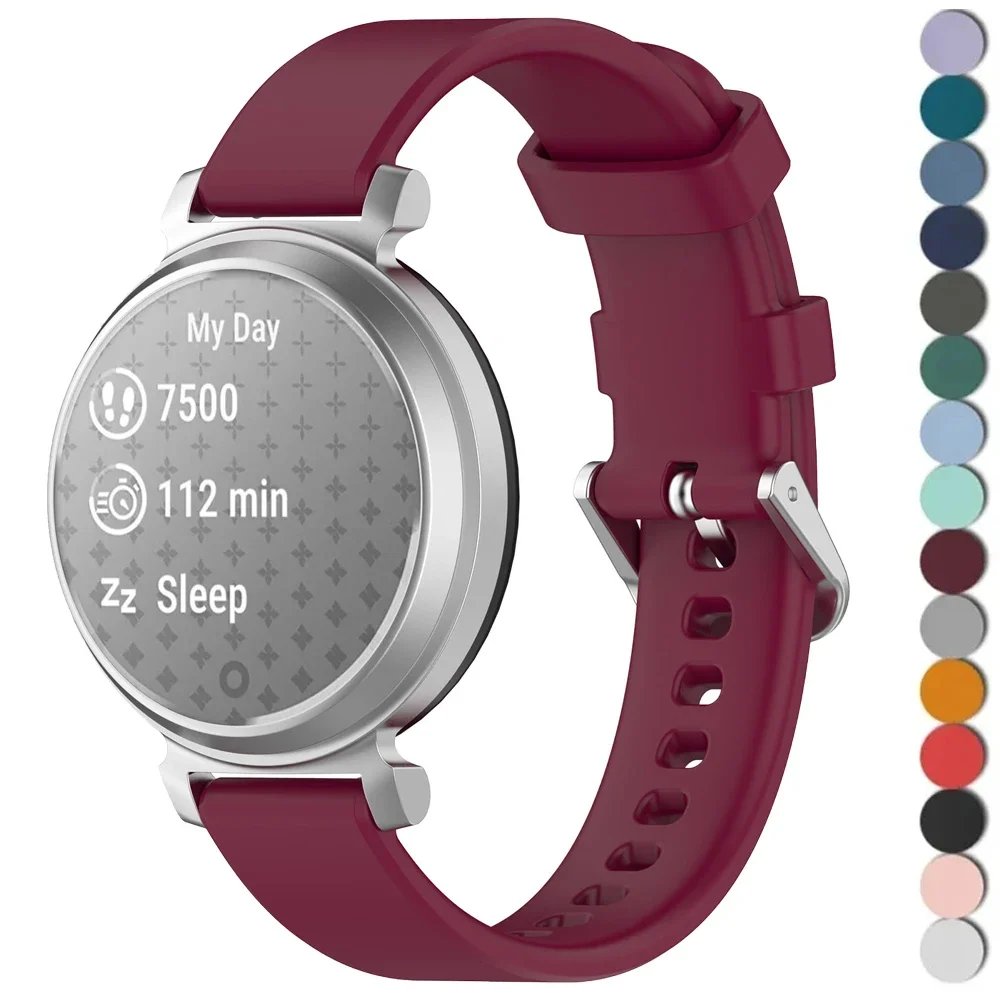 Armband für Garmin Lily 2, offizielles weiches Silikon-Uhrenarmband für Garmin Lily2 Active, Silikon, 14 mm, Zubehör
