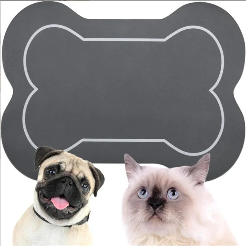 

60*40CM Pet Cats And Dogs Eat Diatomaceous Earth Mats Feed Splash Proof Pads Absorbent Quick Drying Home Floor Rug