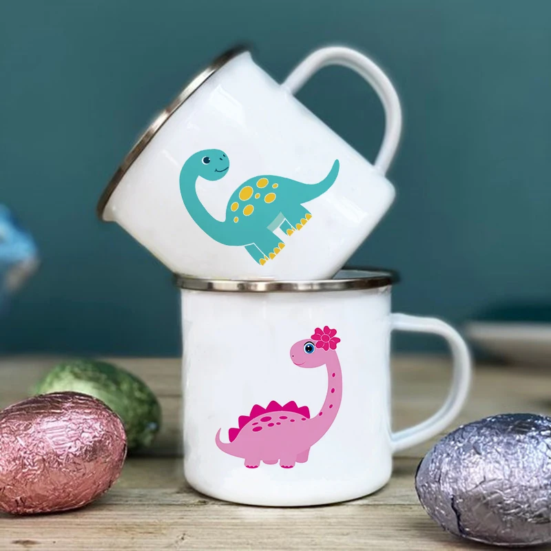 Cartoon Dinosaurus Bedrukt Creatief Water Kopjes Koffie Thee Drinken Dessert Melk Kopje Kawaii Mokken Handvat Drinkwaren Kids Cadeau