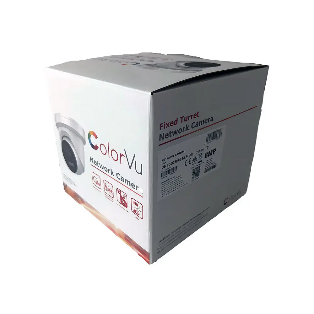 DS-2CD2387G2-LSU/SL 8MP ColorVu Strobe Light And Audible Warning Turret Network Camera ( Limited Stock For Immediately Delivery)