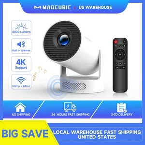 Magcubic HY300 Pro+ 4K Android 11 Portable Projector 8000 Lumens WiFi 6 BT5.4 Outdoor Theater 5W HiFi Speaker 720P HD Supported