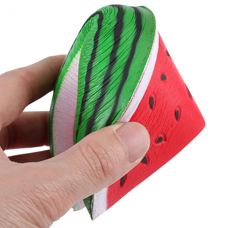 Jumbo Kawaii Big sandía Squishy simulado de fruta, pan de elevación lenta perfumado, juguete para apretar, alivio del estrés para niños, regalo de Navidad