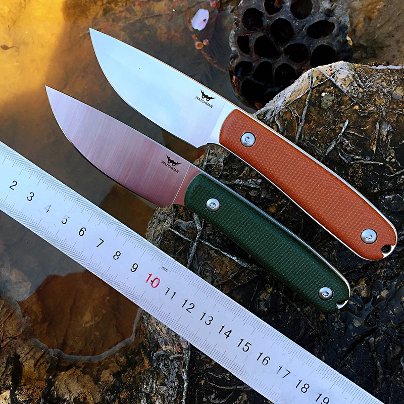 WF205 Fixed Blade Bushcraft Knife Full tang Hunting Straight Knives Camping tactical Survival Knife Tool