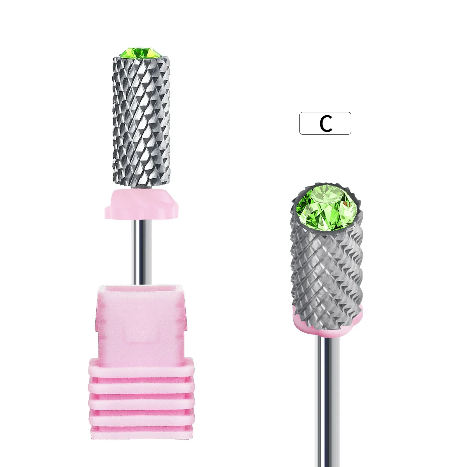 Brocas de broca de unhas de carboneto cabeça de moagem elétrica rotativa para manicure strass decoração barril fresa acessório