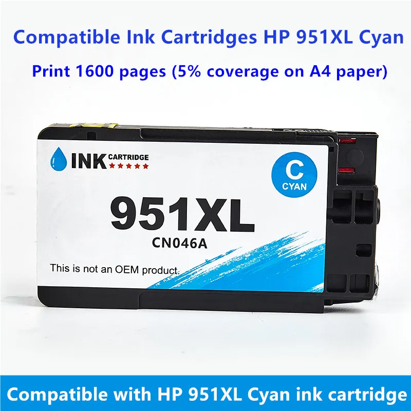 950 951 cartucho de toner Para hp 950xl 951xl tinta 8100e cartucho para hp officejet pro 8600 8610 8620 8630 8640 8660 8615 8625 dye ink