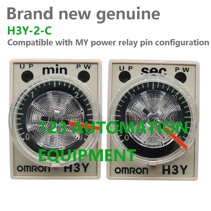 Authentic New Omron H3Y-2-C Miniature Solid-state Timer 24VDC 220VAC Time Relay 1S/5S/10S/30S/60S/3M/30M
